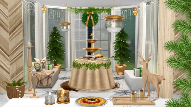 Holiday Wonderland - Christmas Buffet for The Sims 4