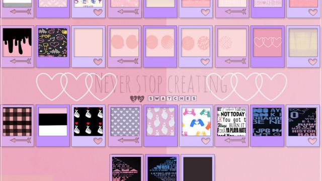 K-POP Wallpapers Ideas-set for The Sims 4