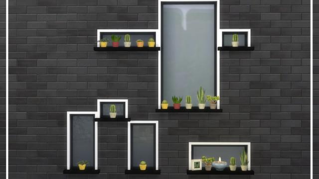 Preston Window Wall Part 1 для The Sims 4