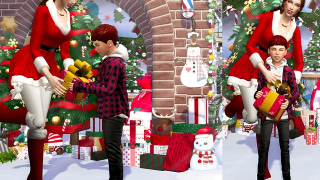 MSI Christmas (Pose Pack) для The Sims 4