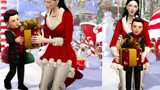 MSI Christmas (Pose Pack) для The Sims 4