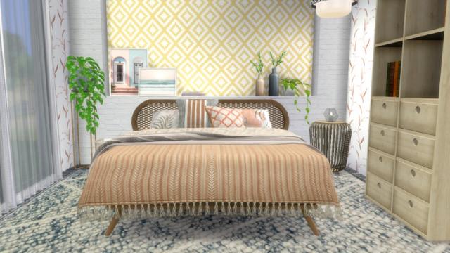 Pastel Neutrals Bedroom for The Sims 4