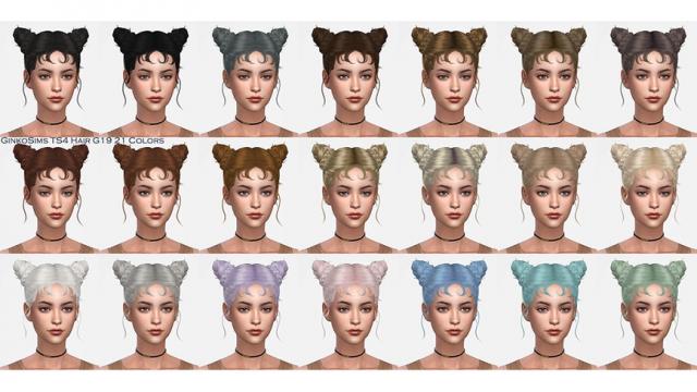 DaisySims Female Hair G19 for The Sims 4