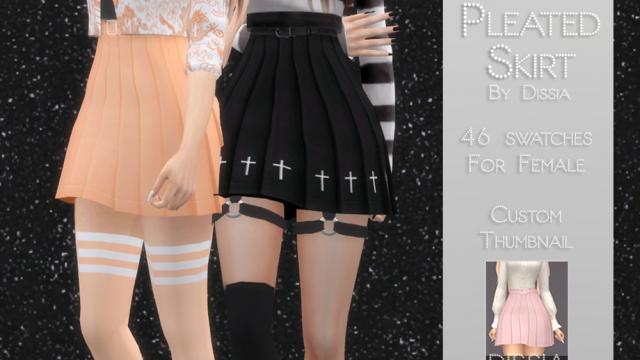 Short Pleated Skirt for The Sims 4