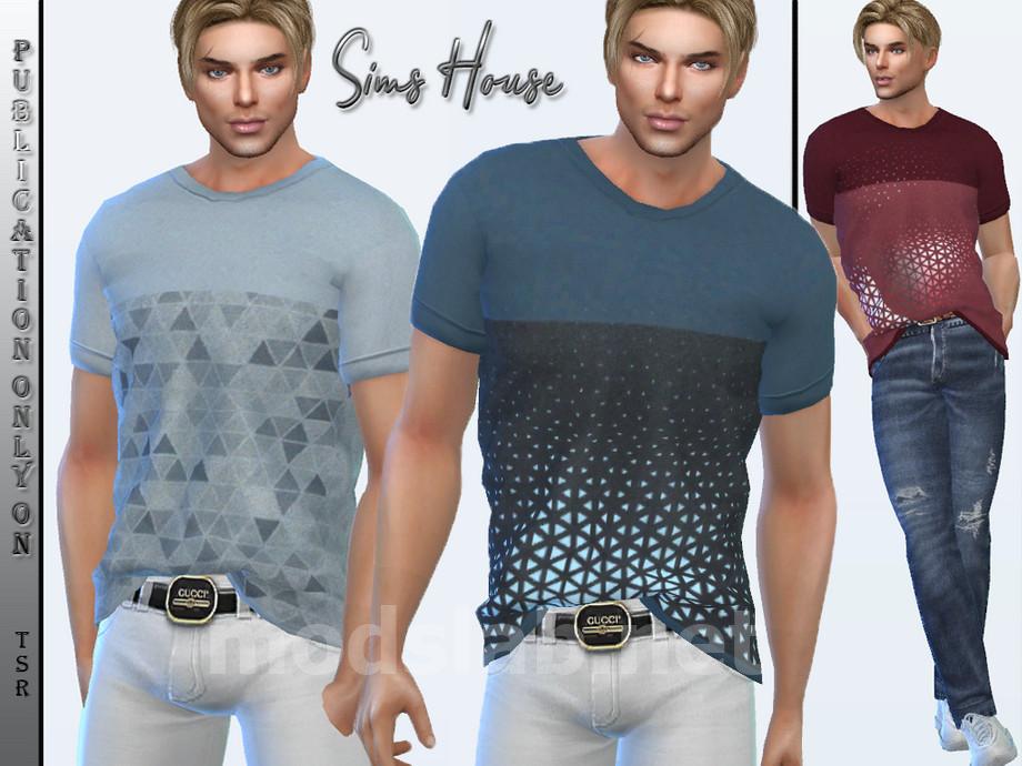 Download Men's T-shirt tucked for The Sims 4