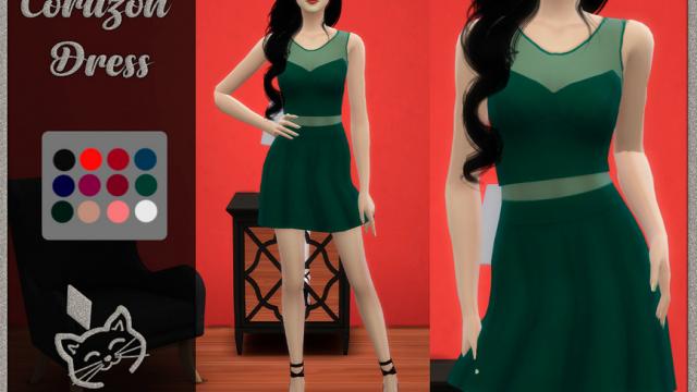 Corazon Dress for The Sims 4