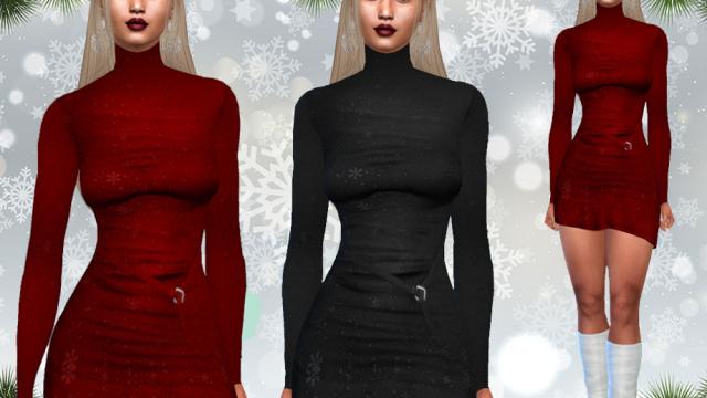 Female Xmas Long Sleeve Dresses