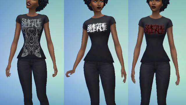 Suicide Silence Shirts for The Sims 4