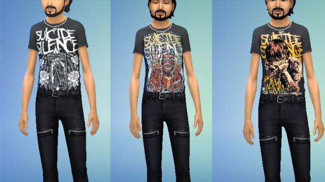 Suicide Silence Shirts for The Sims 4