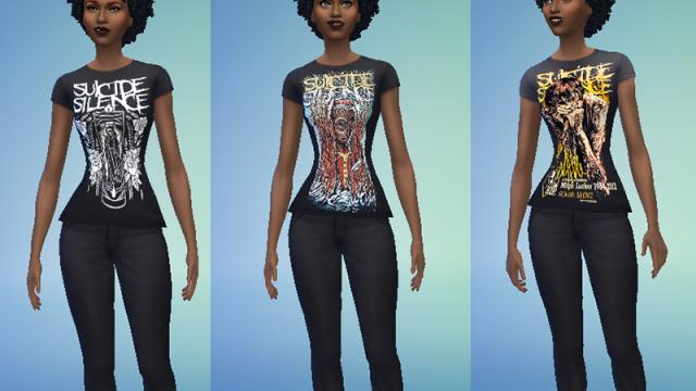 Suicide Silence Shirts for The Sims 4