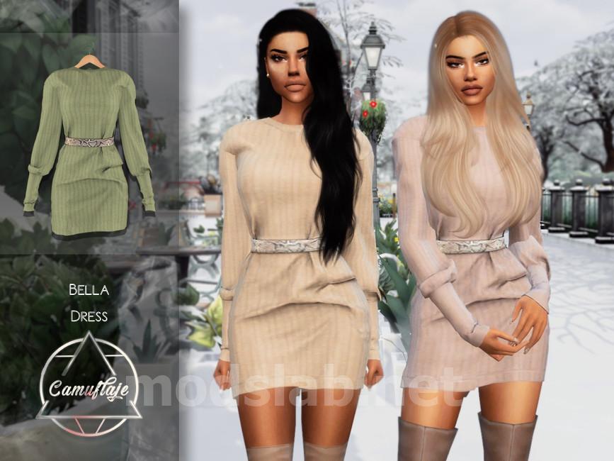 Download Camuflaje - Bella (Dress) for The Sims 4