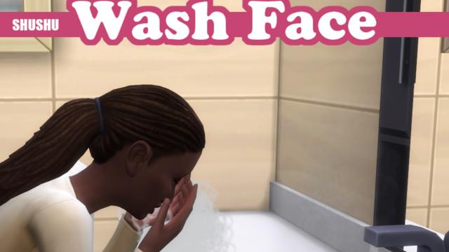 Wash Face at Sinks for The Sims 4