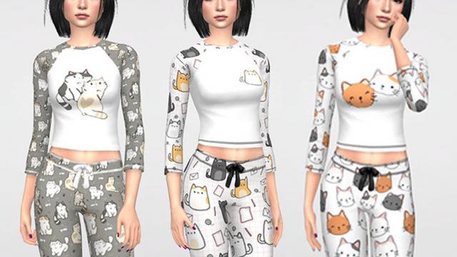 Cats PJ Sweater for Women 01