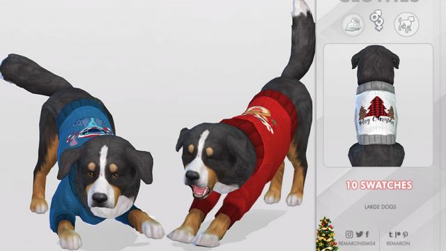 Holiday Wonderland - Christmas Sweater for Large Dogs 01