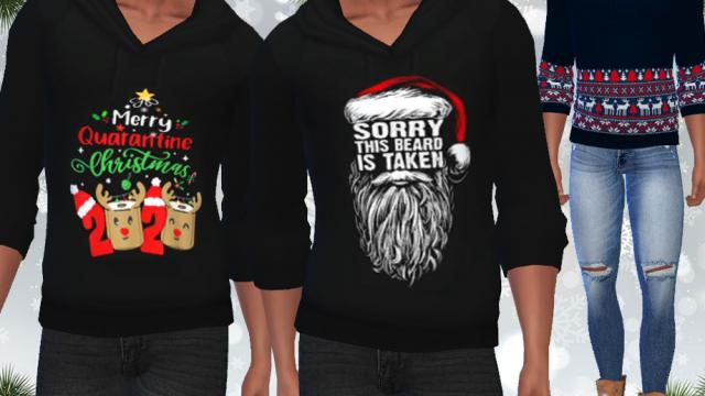 Male Sims Xmas Hoodies