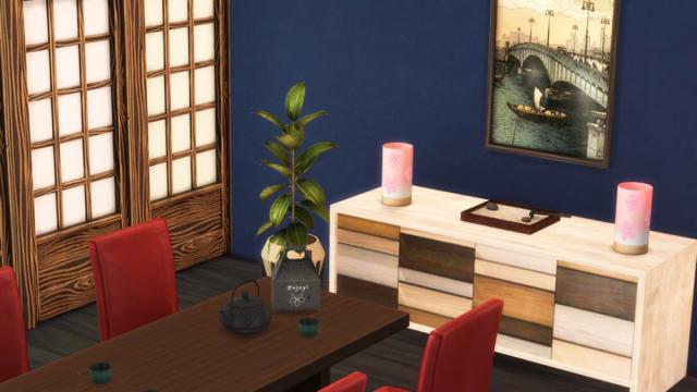 Japanese print artworks for The Sims 4