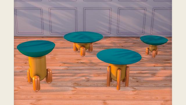 Mushroom End tables set for The Sims 4