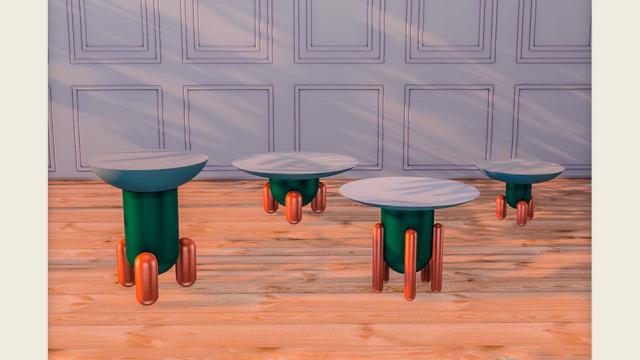 Mushroom End tables set for The Sims 4