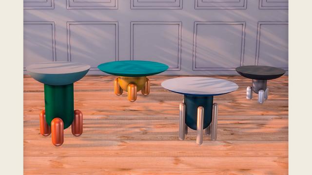 Mushroom End tables set for The Sims 4