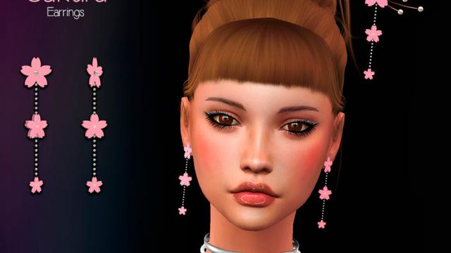[Suzue] Sakura Earrings for The Sims 4