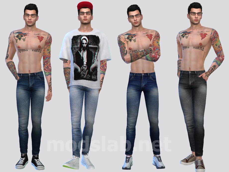 Download Glare Denim Jeans for The Sims 4