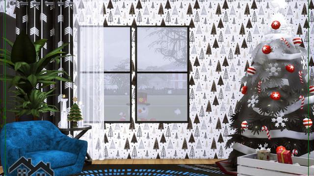 Holiday Wonderland - Sanos Wallpapers для The Sims 4