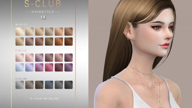 S-Club ts4 WM Hair 202014 for The Sims 4