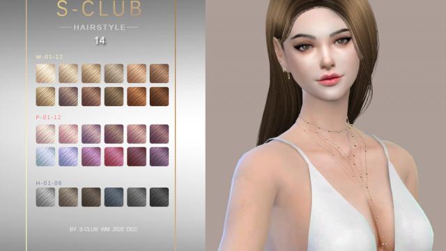 S-Club ts4 WM Hair 202014 for The Sims 4