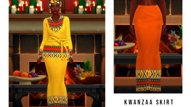 Holiday Wonderland - Kwanzaa Skirt