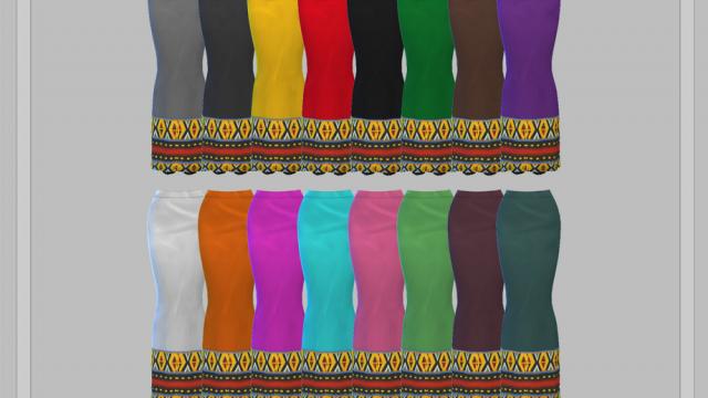 Holiday Wonderland - Kwanzaa Skirt for The Sims 4