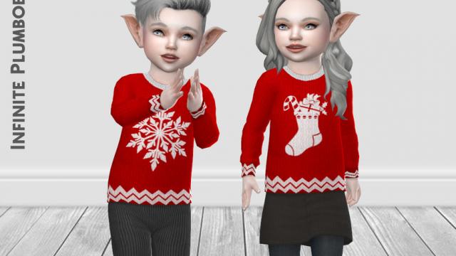 IP Toddler Christmas Silhouette Jumper for The Sims 4