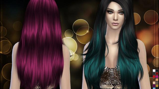 Stealthic - Amber Lights (Female Hair) для The Sims 4