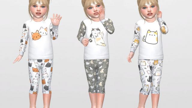 Cats PJ Sweater for Toddler 01