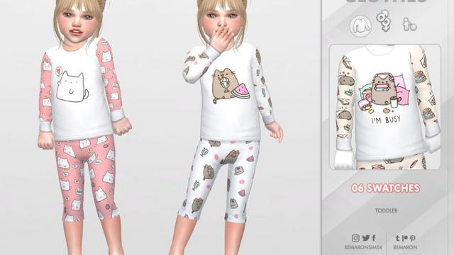 Cats PJ Sweater for Toddler 01 for The Sims 4