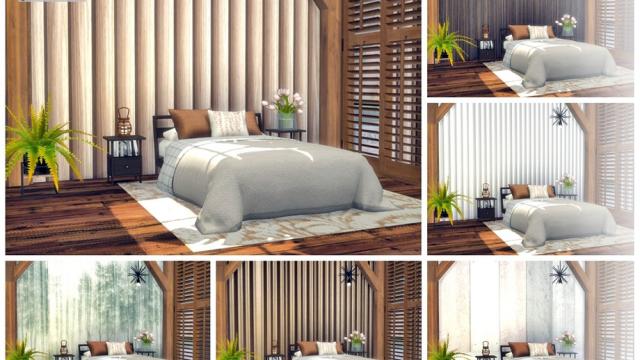 Dream Wooden Panels - MURALS for The Sims 4
