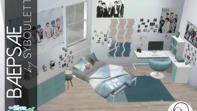 Baepsae set - Kpop bedroom (part 2) для The Sims 4