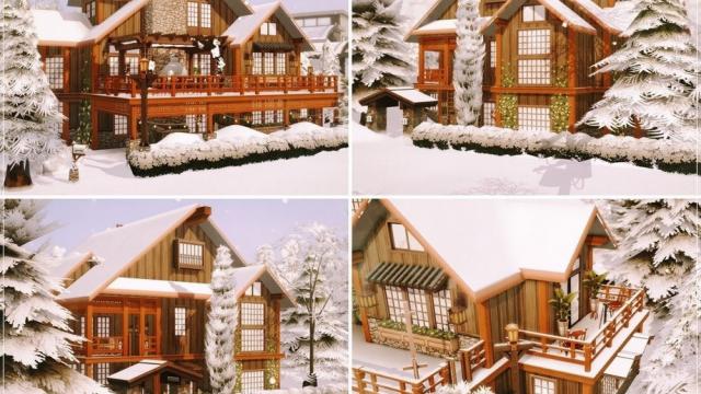 Snowy Cabin для The Sims 4