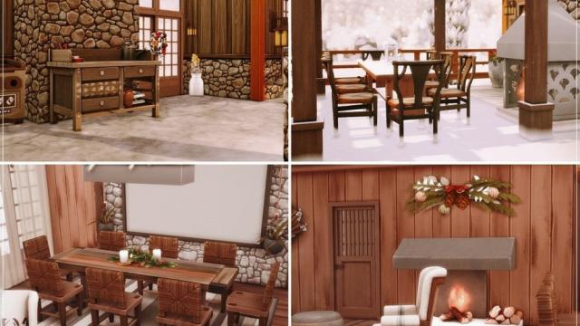 Snowy Cabin для The Sims 4