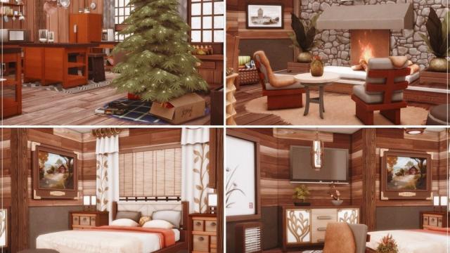 Snowy Cabin для The Sims 4