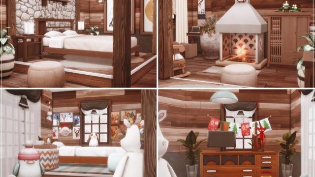 Snowy Cabin для The Sims 4