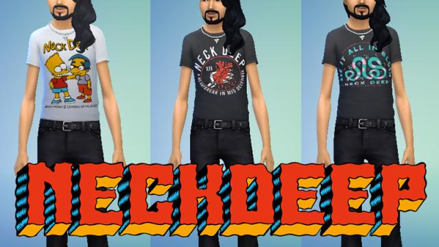 Neck Deep Shirts for The Sims 4