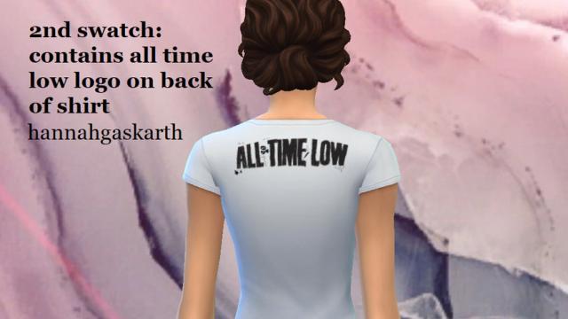 All Time Low: So Wrong, It's Right Tee [2 Swatches] for The Sims 4