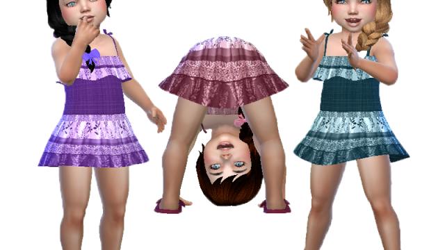 T55 Toddler dress 05 (Base game) for The Sims 4