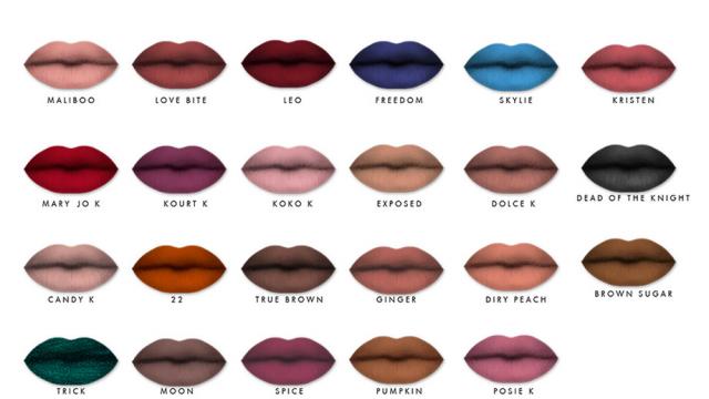 Kylie Cosmetic Matte Lipsticks updated (v.3) all colors