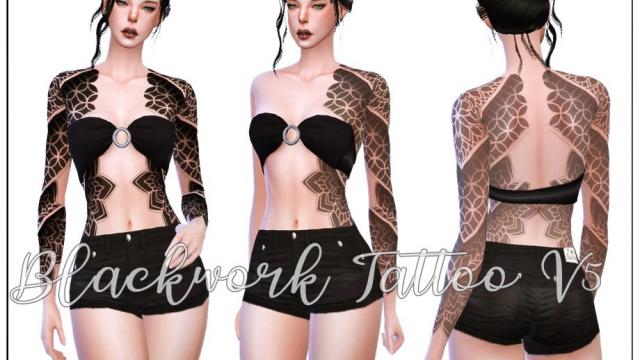 Blackwork Tattoo V5