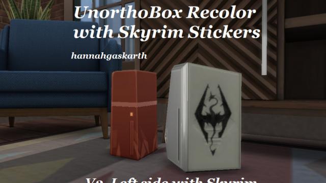 UnorthoBox Recolor with Stickers [REQUIRES CITY LIVING] for The Sims 4