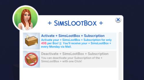 + SimsLootBox + for The Sims 4