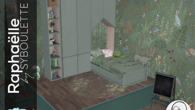 Raphaelle Kid bedroom set for The Sims 4