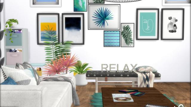 Zen Family Room для The Sims 4