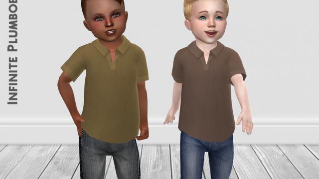 IP Toddler Autumnal Polo Shirt for The Sims 4